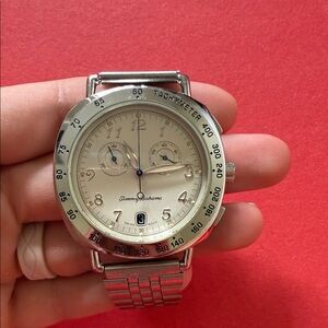 Tommy Bahama Silver and Cream Men's Chronograph Watch